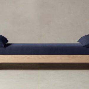 montauk-daybed_performance-velvet-midnight_handwaxed-oak2.0.jpg The Montauk Daybed - Performance Velvet Midnight