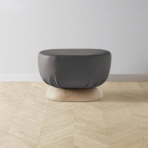 The Mott Stool - Pebbled Leather Ash