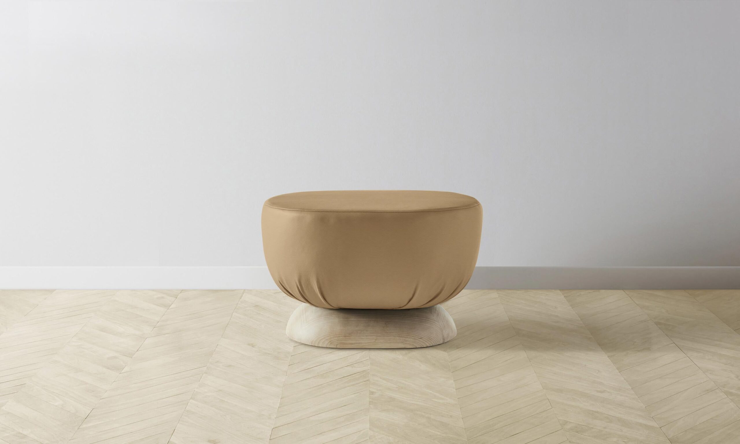 The Mott Stool - Pebbled Leather Latte