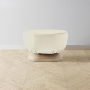 The Mott Stool - Pebbled Leather Swan