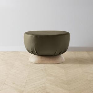 The Mott Stool - Pebbled Leather Truffle