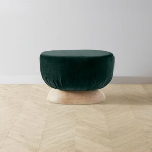mott-ottoman_performance-velvet-emerald_handwaxed-ash2.0.jpg The Mott Stool - Performance Velvet Emerald