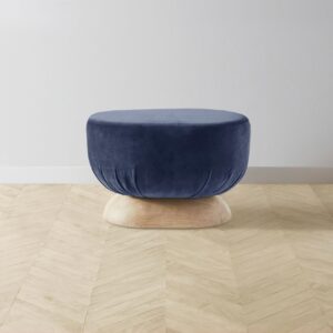 mott-ottoman_performance-velvet-midnight_handwaxed-ash2.0.jpg The Mott Stool - Performance Velvet Midnight