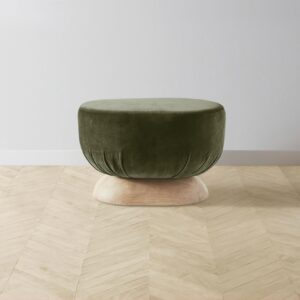 mott-ottoman_performance-velvet-olive_handwaxed-ash2.0.jpg The Mott Stool - Performance Velvet Olive
