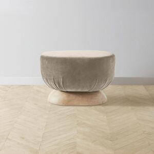 mott-ottoman_performance-velvet-taupe_handwaxed-ash2.0.jpg The Mott Stool - Performance Velvet Taupe