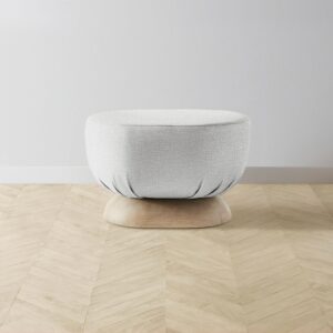 mott-ottoman_performance-woven-chenille-steel_handwaxed-ash2.0.jpg The Mott Stool - Performance Woven Chenille Steel