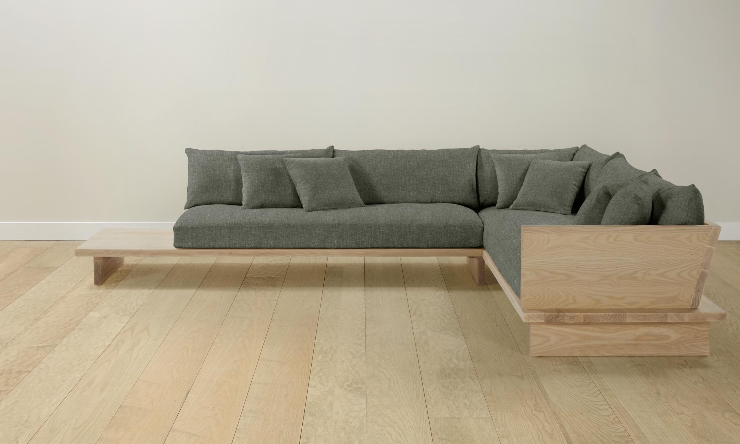 The Muir Sectional - Heritage Belgian Linen Thyme