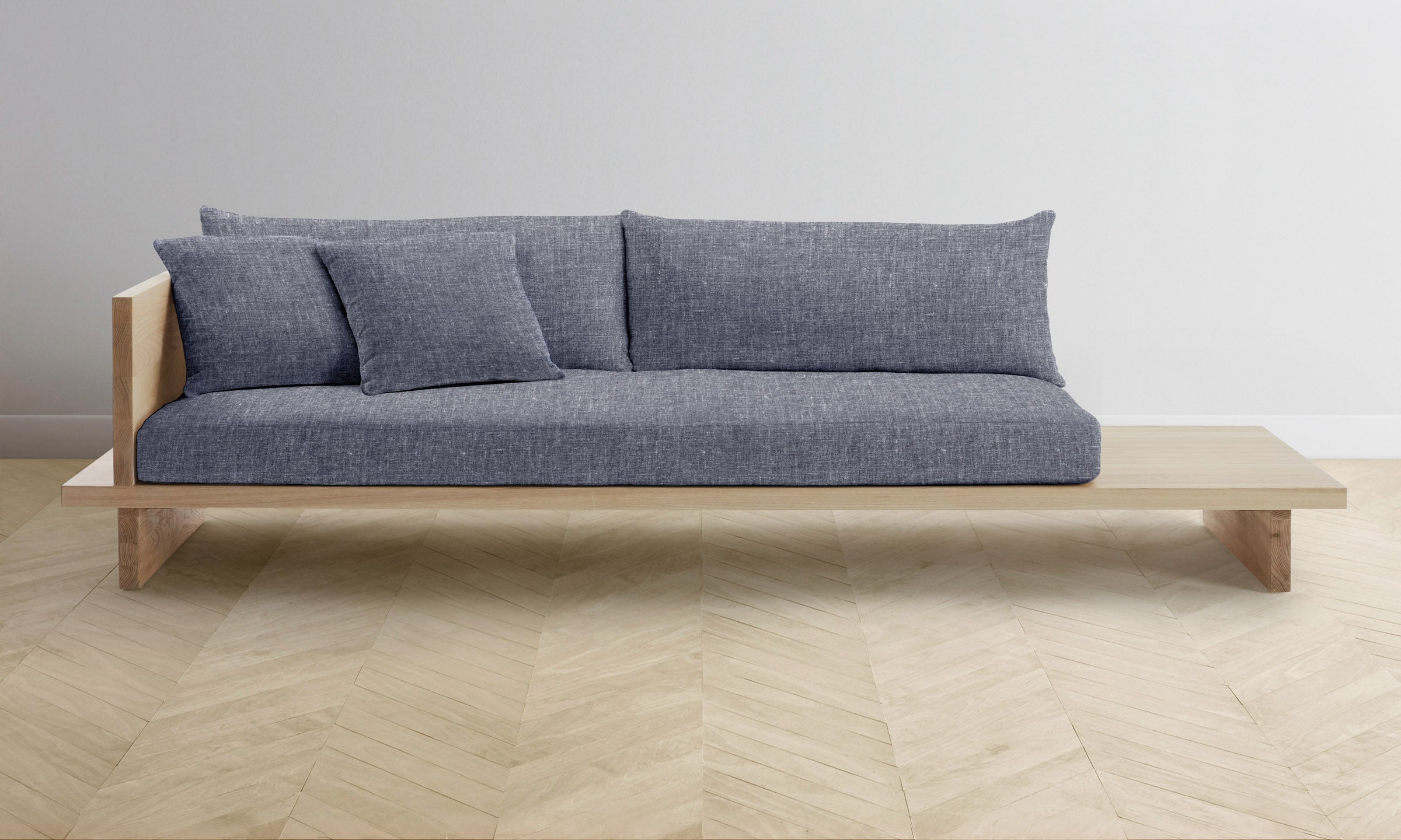 The Muir Sofa - Heritage Belgian Linen Lake