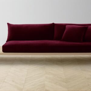 The Muir Sofa - Mohair Crimson