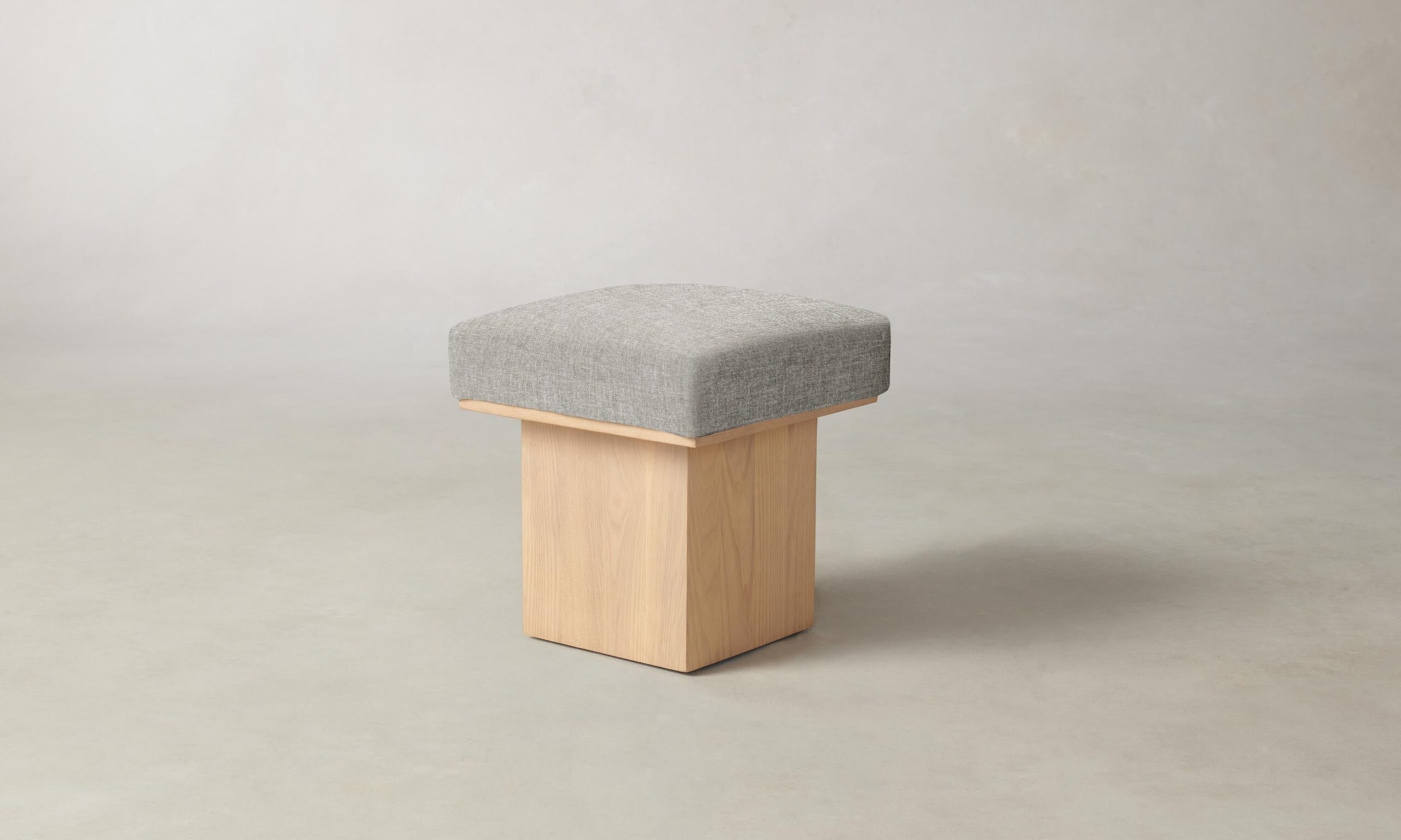 The Mulberry Ottoman - Heritage Belgian Linen Agate