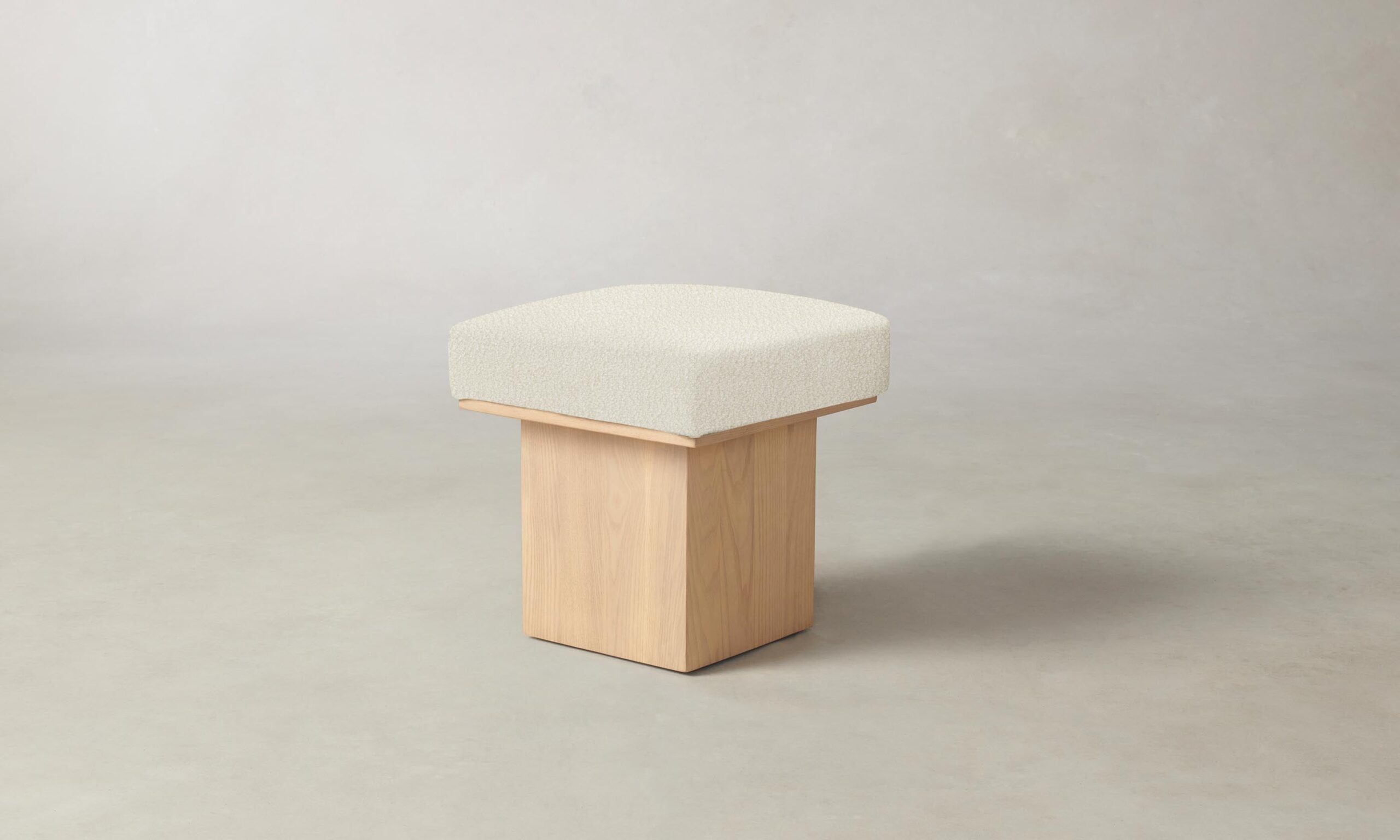 The Mulberry Ottoman - Italian Bouclé White