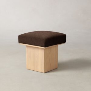 The Mulberry Ottoman - Italian Brushed Wool Cocoa