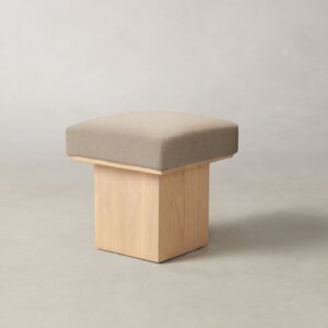 The Mulberry Ottoman - Italian Brushed Wool Fox