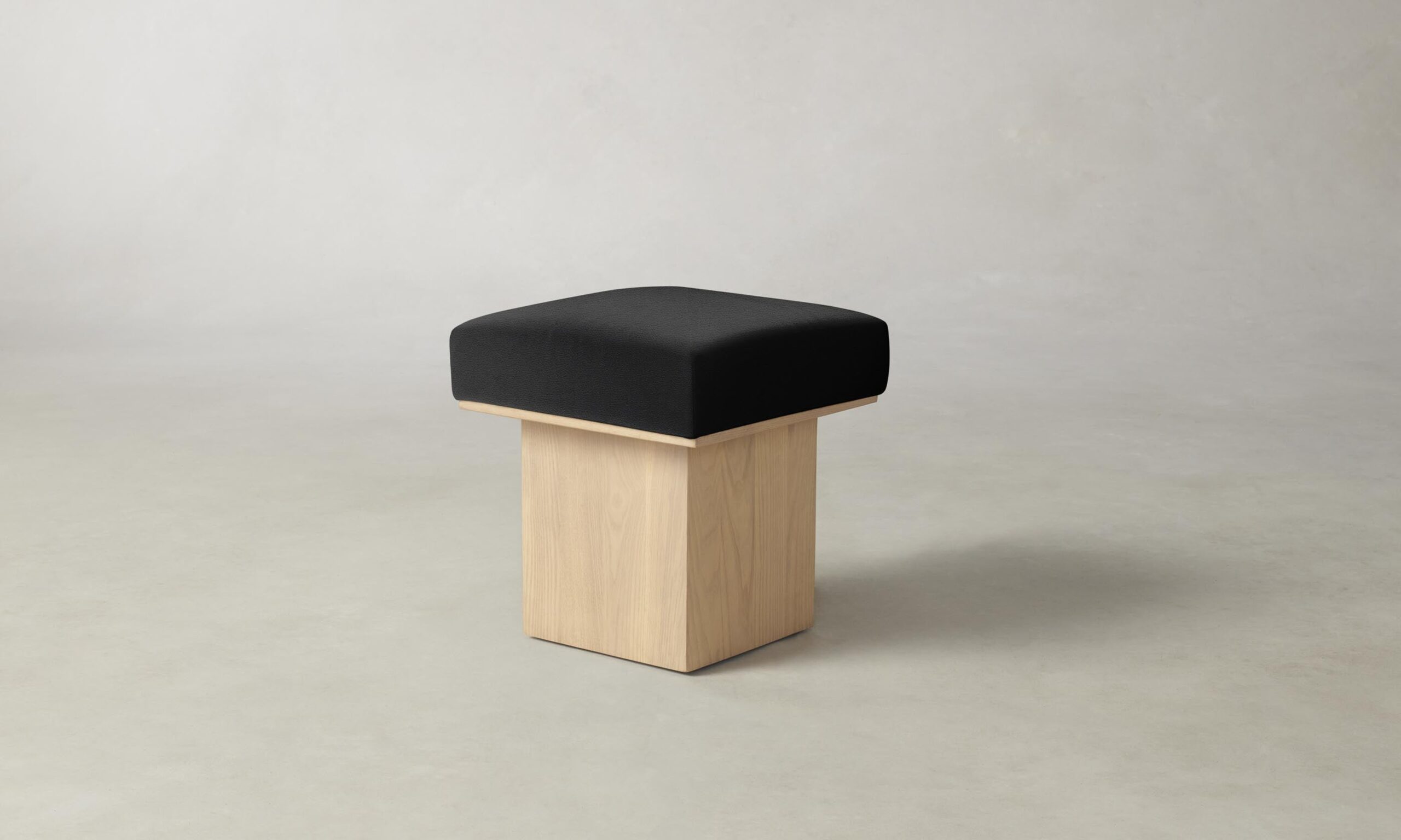 The Mulberry Ottoman - Pebbled Leather Ink