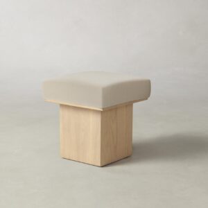 mulberry-ottoman_pebbled-leather-stone_driftwood2.0.jpg The Mulberry Ottoman - Pebbled Leather Stone