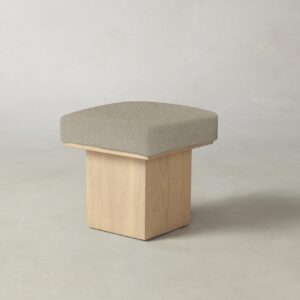 The Mulberry Ottoman - Performance Bouclé Morel