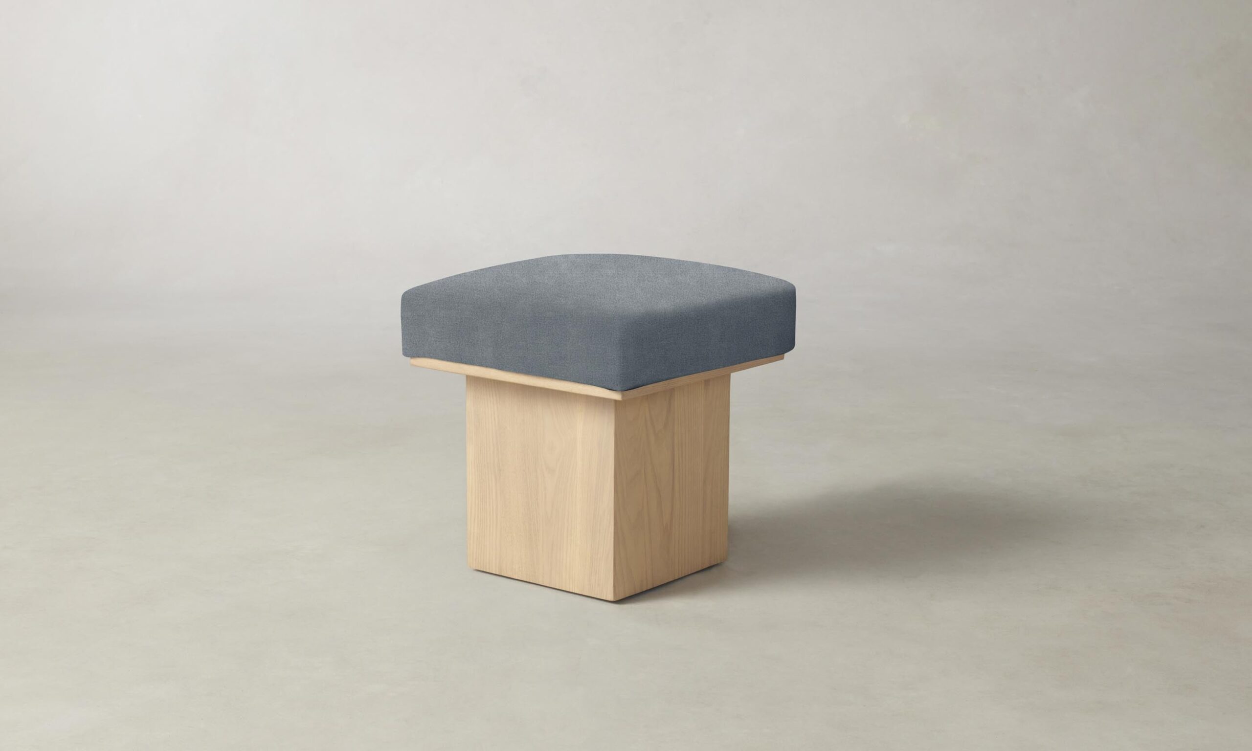 The Mulberry Ottoman - Performance Mélange Weave Aegean