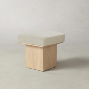 The Mulberry Ottoman - Performance Mélange Weave Shell