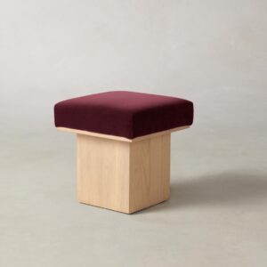mulberry-ottoman_performance-velvet-merlot_driftwood_31ddc566-9d4d-41f1-abc5-845228c245a8.jpg The Mulberry Ottoman - Performance Velvet Merlot