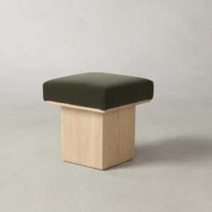 mulberry-ottoman_performance-velvet-olive_driftwood2.0.jpg The Mulberry Ottoman - Performance Velvet Olive