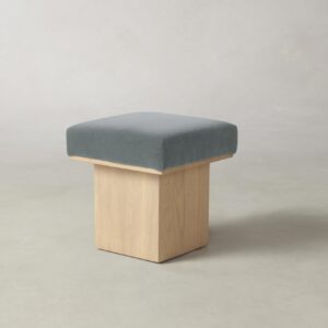 mulberry-ottoman_performance-velvet-seafoam_driftwood2.0.jpg The Mulberry Ottoman - Performance Velvet Seafoam