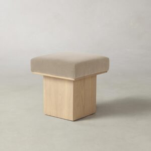 mulberry-ottoman_performance-velvet-taupe_driftwood2.0.jpg The Mulberry Ottoman - Performance Velvet Taupe