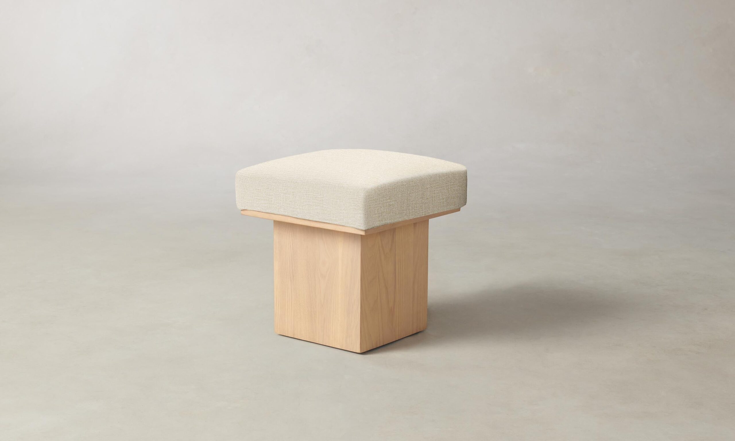 The Mulberry Ottoman - Performance Woven Chenille Desert