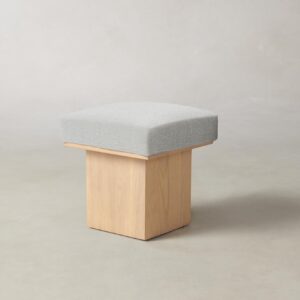 mulberry-ottoman_performance-woven-chenille-steel_driftwood2.0.jpg The Mulberry Ottoman - Performance Woven Chenille Steel