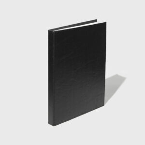 Black Unlined Banana Leather Notebook (8.5" x 11")