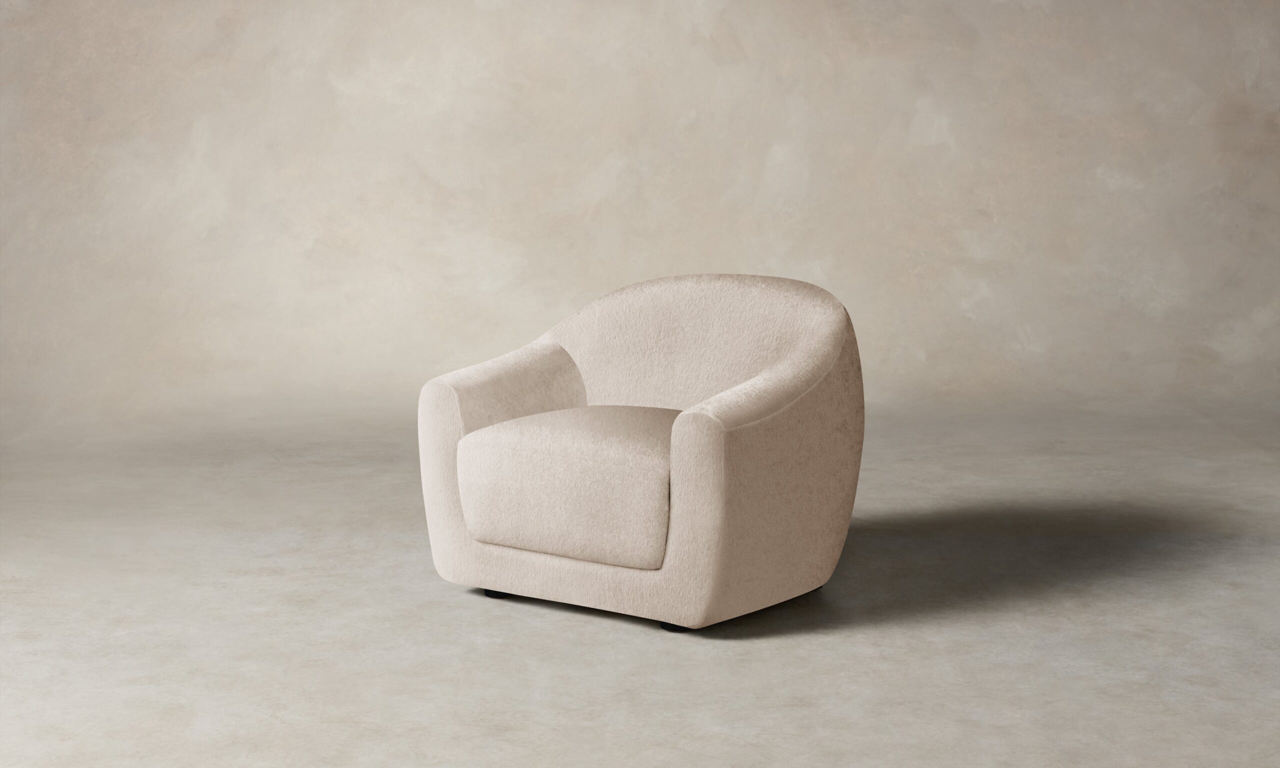 The Oliver Chair - Deep Pile Mohair Limestone