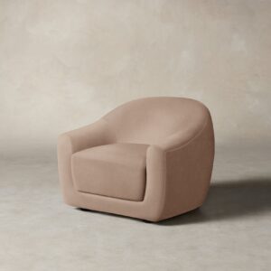 The Oliver Chair - Performance Velvet Dusty Rose