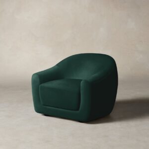 The Oliver Chair - Performance Velvet Emerald