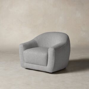 The Oliver Swivel Chair - Italian Bouclé Waterfall