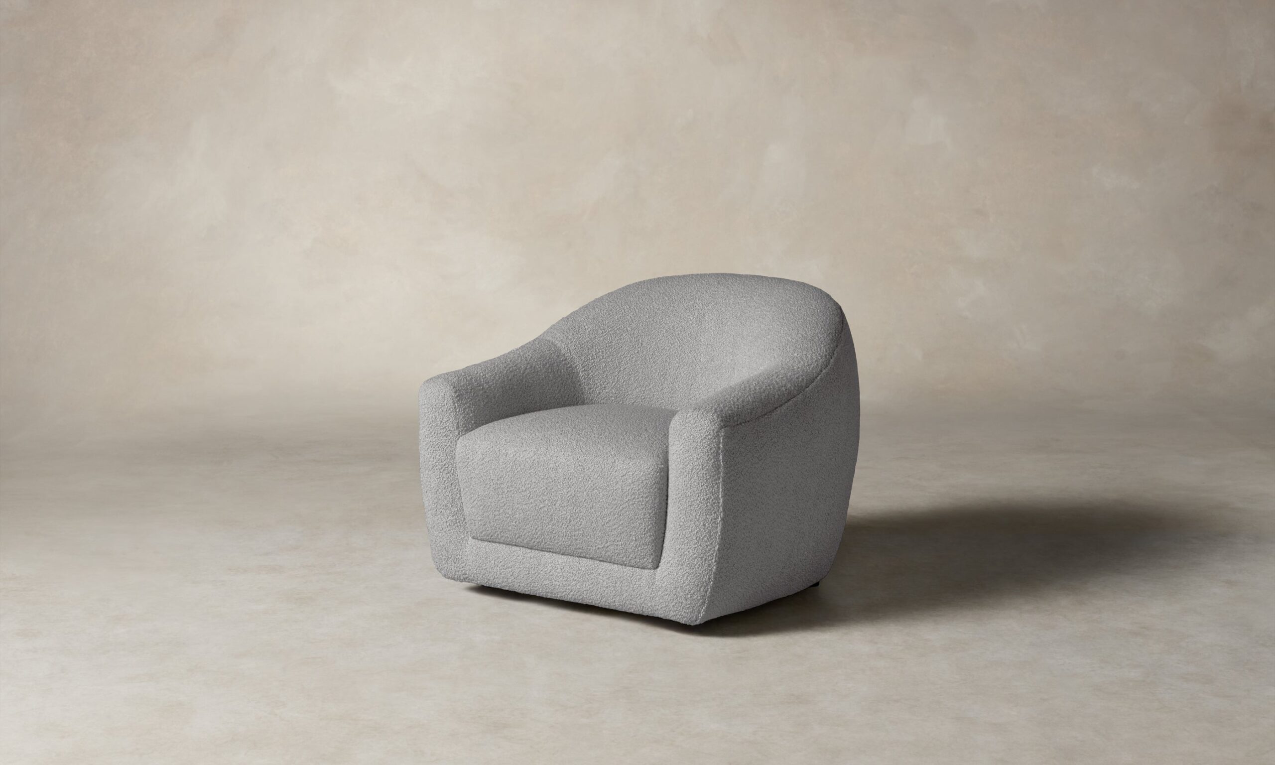 The Oliver Swivel Chair - Italian Bouclé Waterfall