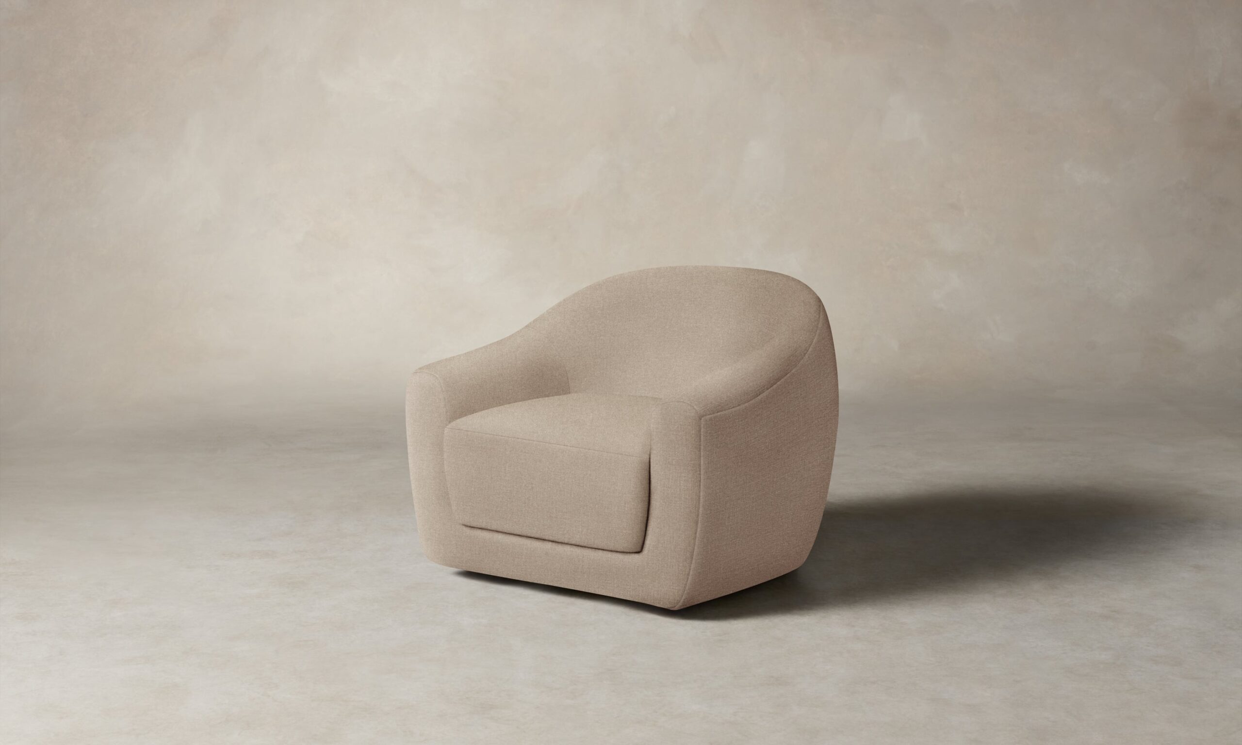 The Oliver Swivel Chair - Italian Brushed Wool Fox