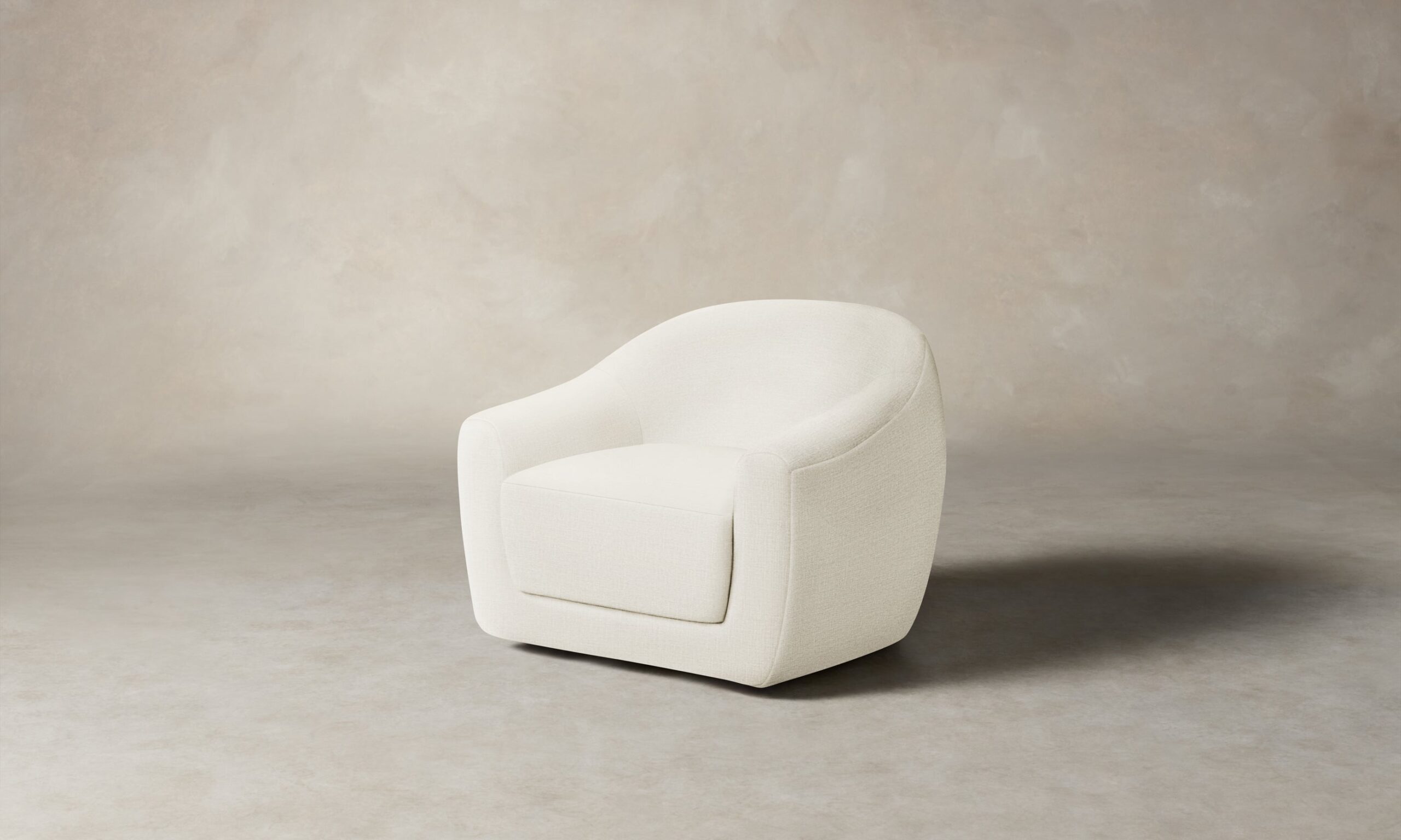 The Oliver Swivel Chair - Italian Brushed Wool Vanilla