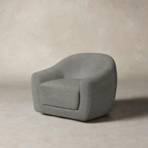 The Oliver Swivel Chair - Merino Granite