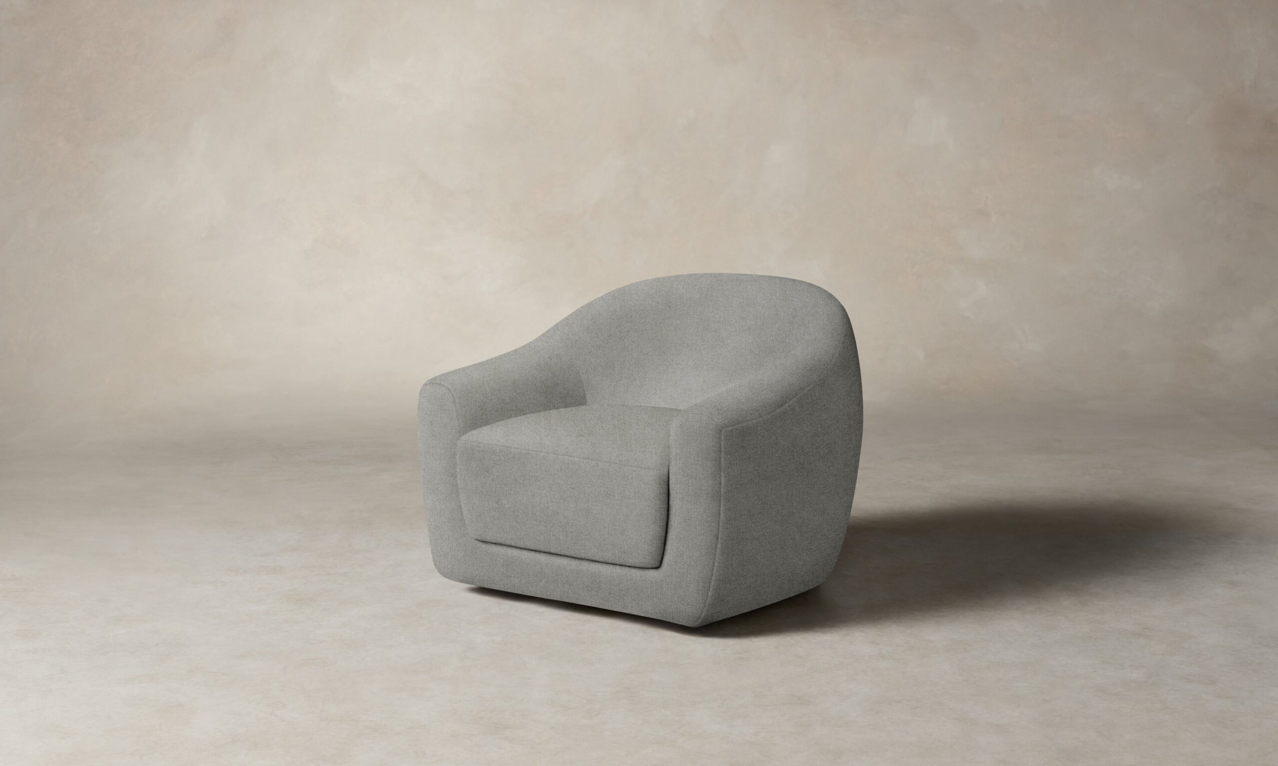 The Oliver Swivel Chair - Merino Heather Grey
