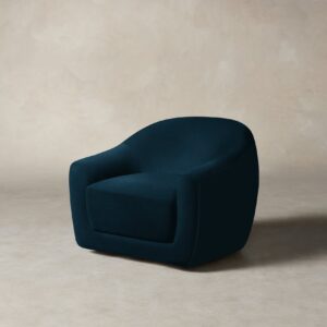 The Oliver Swivel Chair - Mohair Admiral