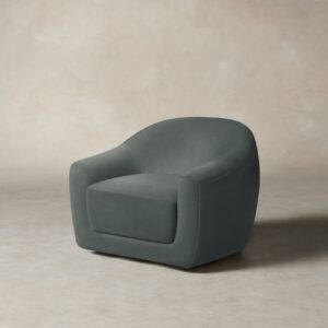 The Oliver Swivel Chair - Mohair Fog