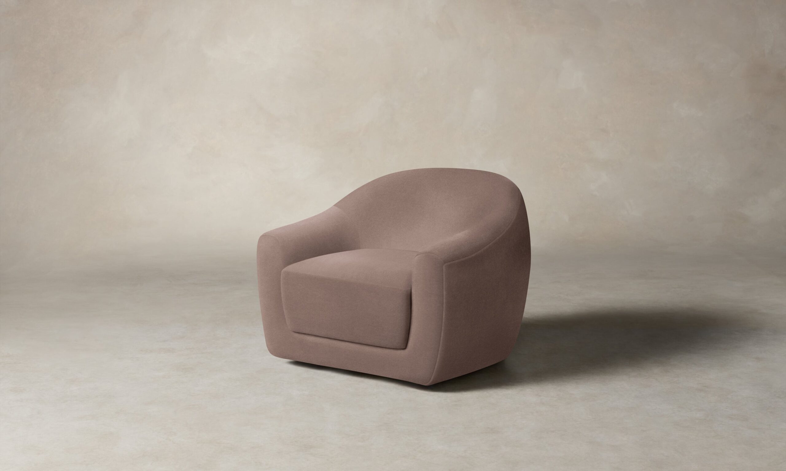 The Oliver Swivel Chair - Mohair Peony