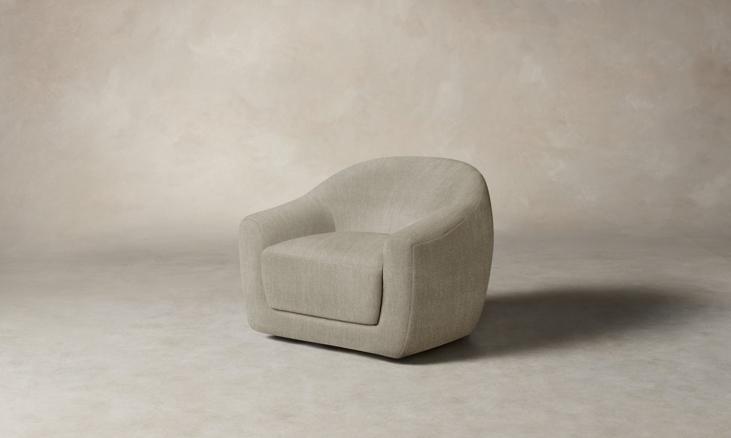 The Oliver Swivel Chair - Performance Tweed Oatmeal