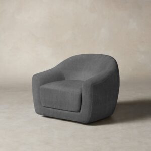 The Oliver Swivel Chair - Performance Tweed Smoke