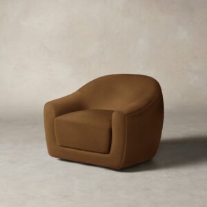 The Oliver Swivel Chair - Performance Velvet Cider