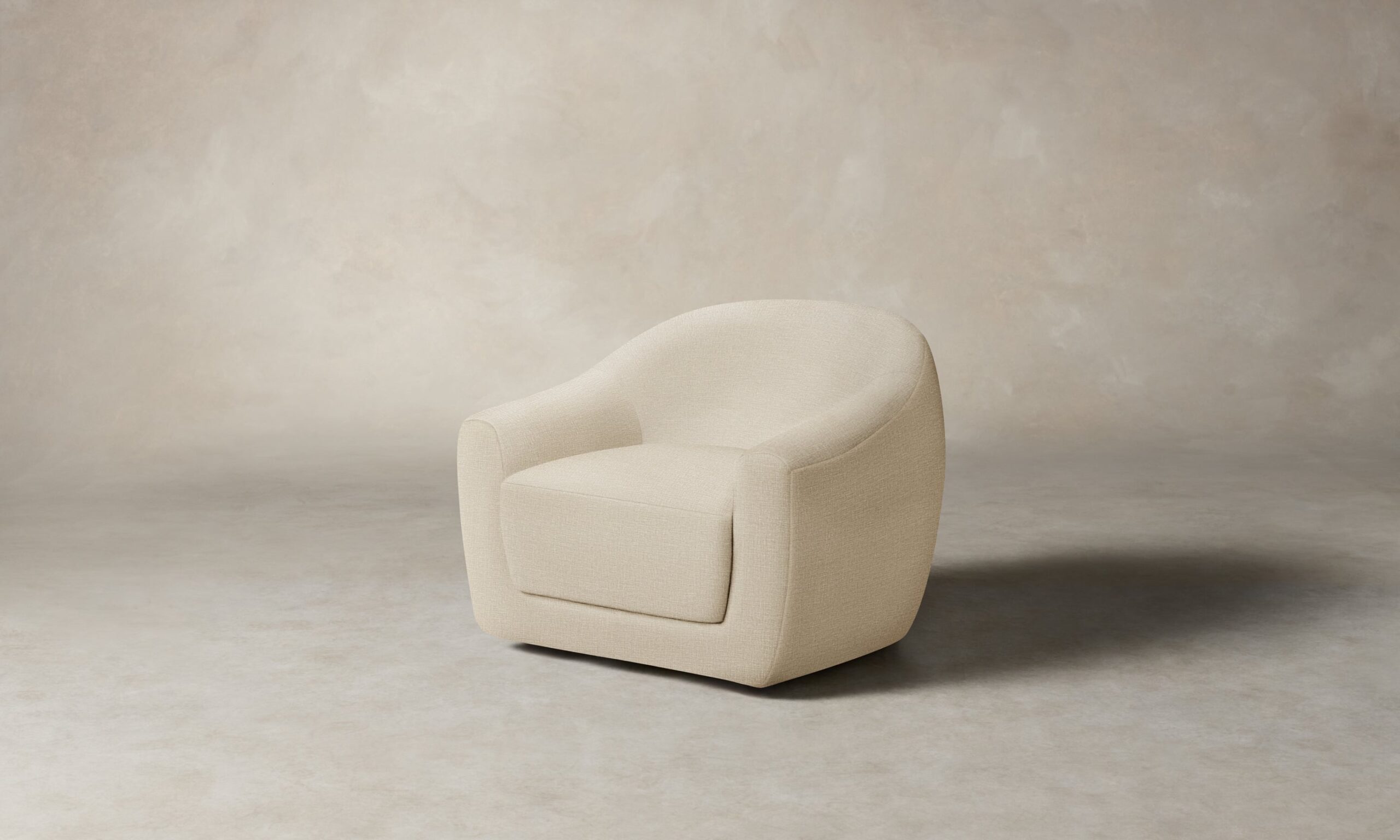The Oliver Swivel Chair - Performance Woven Chenille Desert