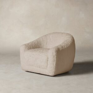 The Oliver Swivel Chair - Shearling Shea