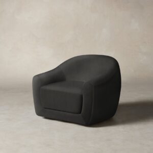 The Oliver Swivel Chair - Tuscan Leather Seal