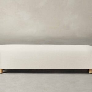 The Perry Bench - Heritage Belgian Linen Egret