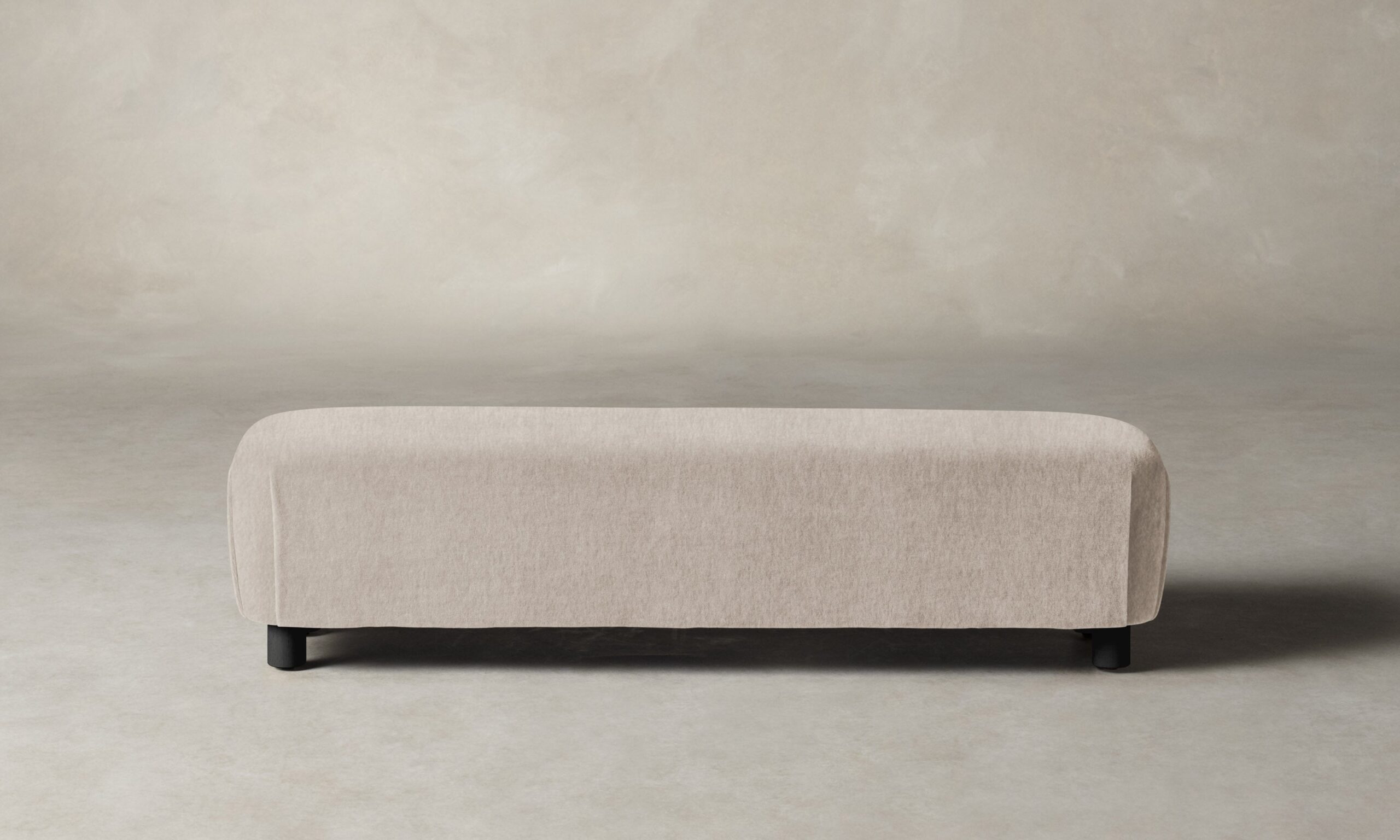 The Perry Bench - Deep Pile Mohair Limestone