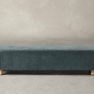 The Perry Bench - Mohair Slate Blue
